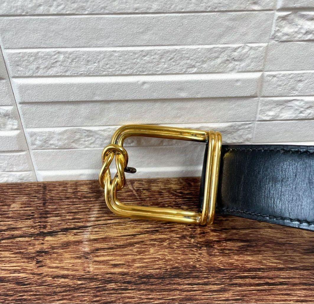 C*o様 エルメス レザー ゴールド金具 バックル ベルト ブラック ブラウン