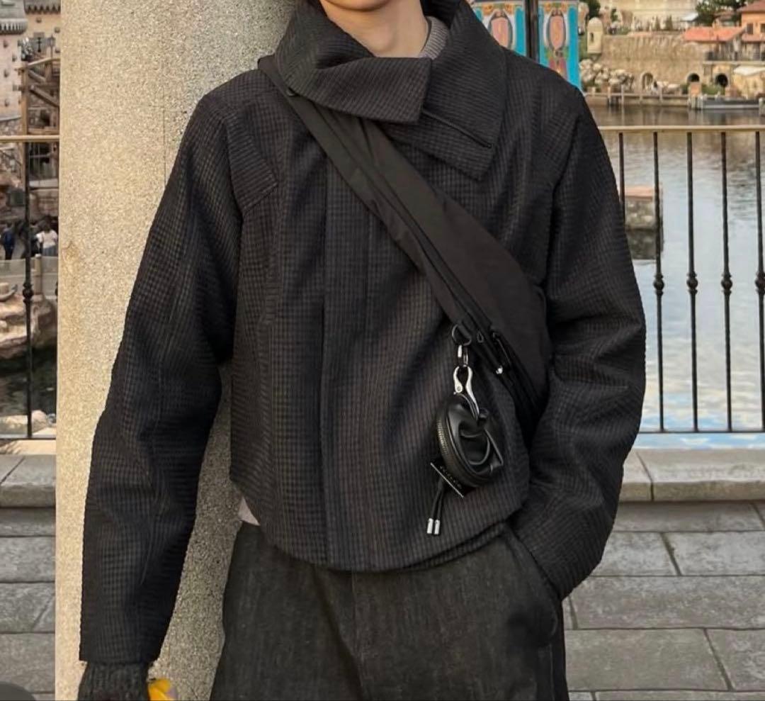 ジャケット・アウター JCAESAR Asymmetric Zipper Short Jacket