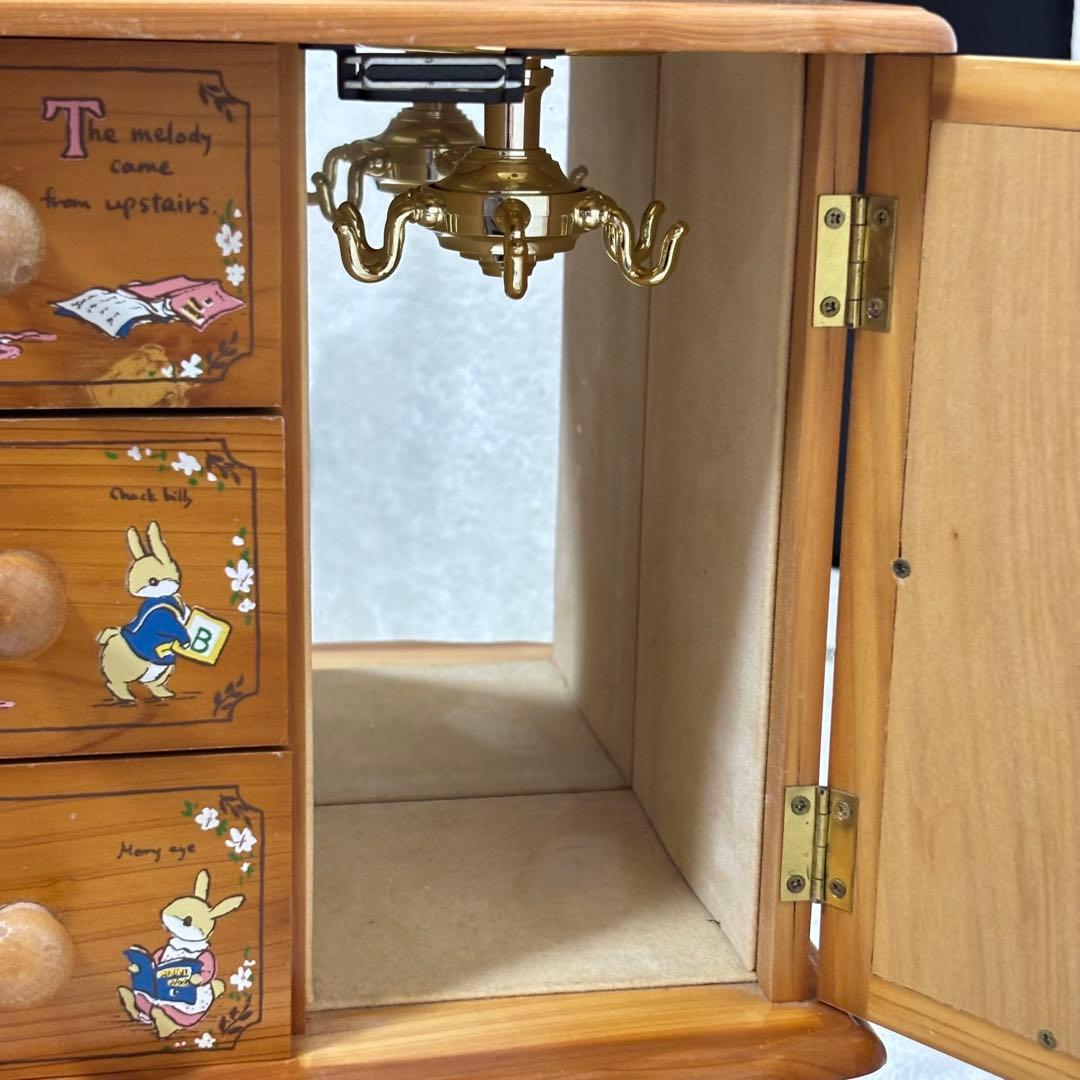【希少】ANNY WOOD 指輪 宝飾品 収納 棚 オルゴール Sankyo