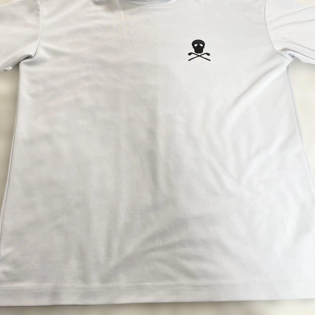 ワ*ー様 MARK&LONA モックネック　半袖 Tシャツ スカル　ゴルフ　L