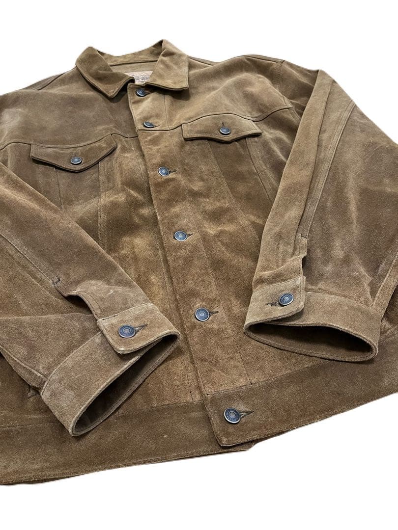 美品 OLD GAP 00s Y2K 3rd スウェード トラッカージャケット