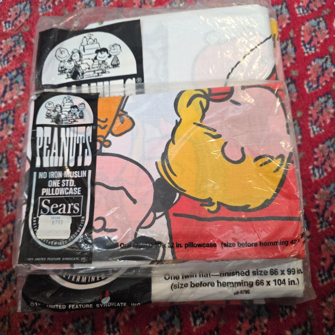 スヌーピー　ヴィンテージ シーツ　ピロケース