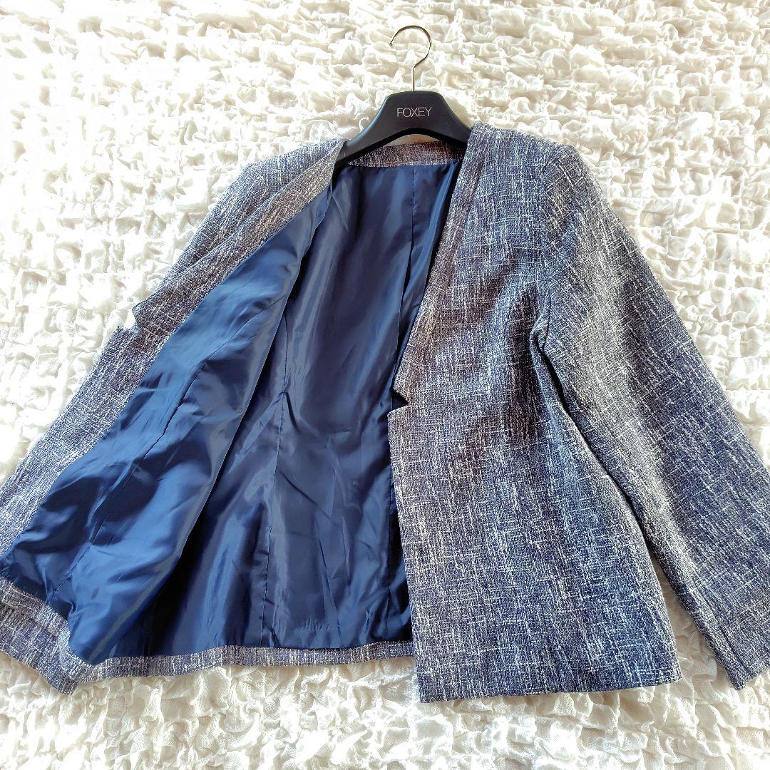 美品　23区　Flolia　48　セットアップ　ツイードジャケット　パンツスーツ
