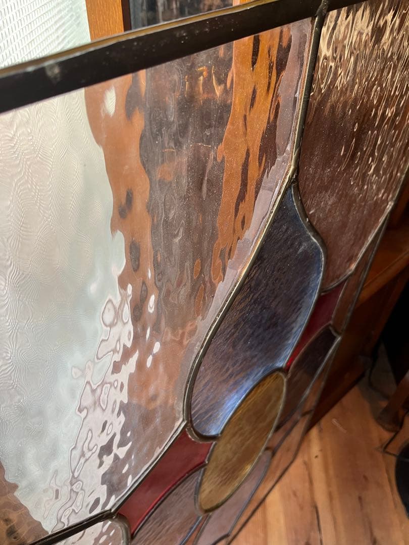 引き取り限定 ステンドグラス パネル 建具 窓 店舗 インテリア アンティーク