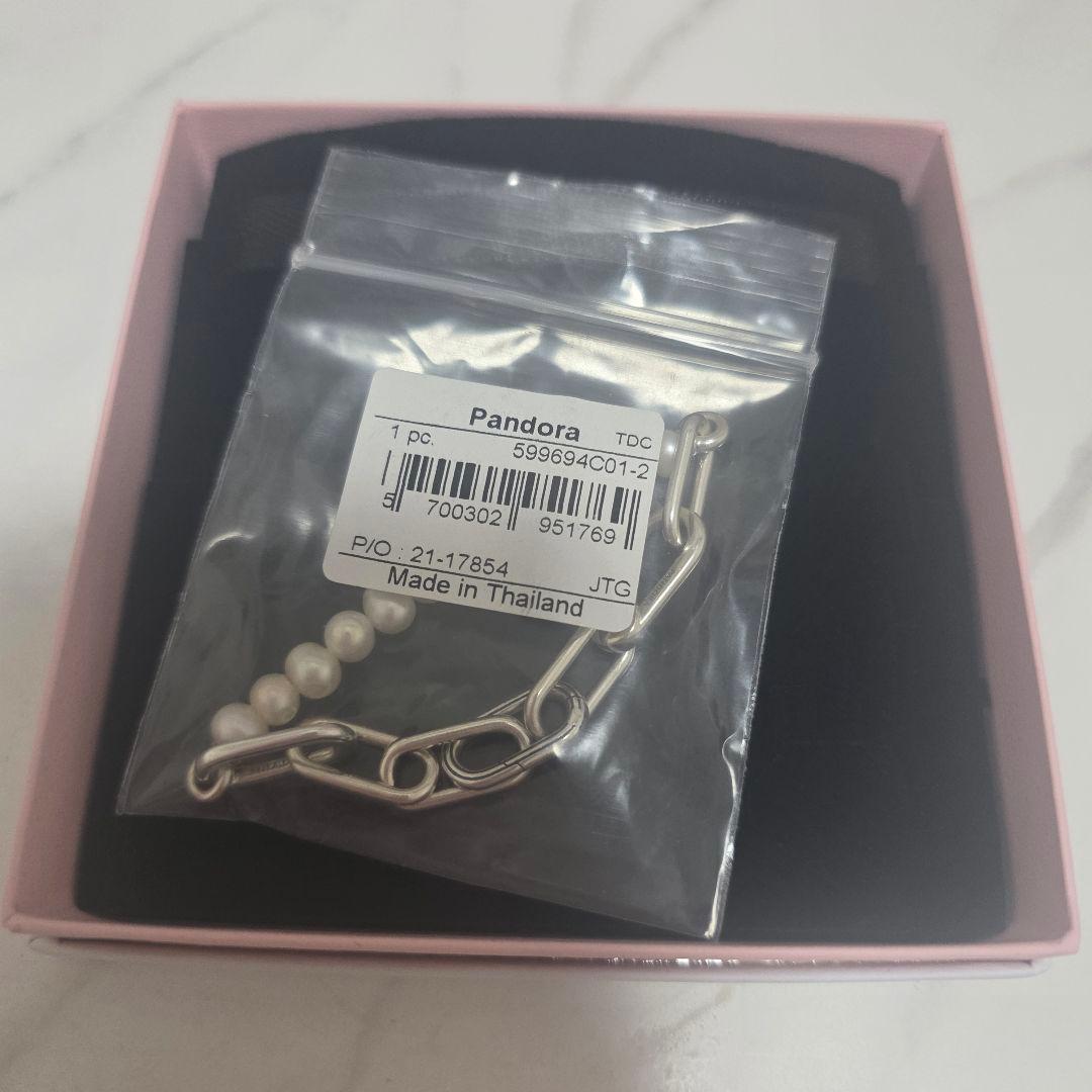 Pandora パール シルバーチェーン ブレスレット 16cm
