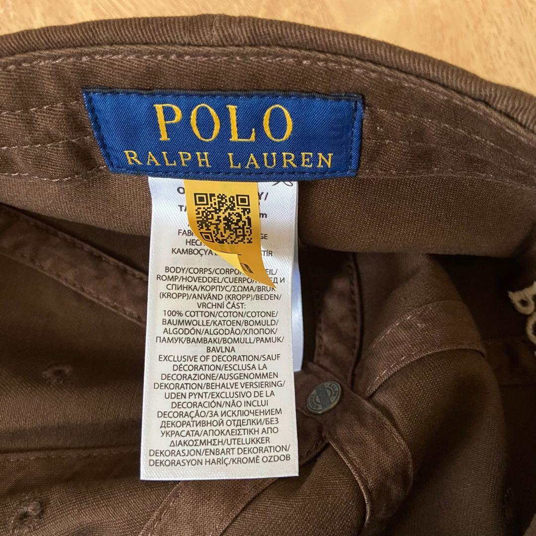 【新品】ポロ ラルフ ローレン CAP キャップ ブラウン