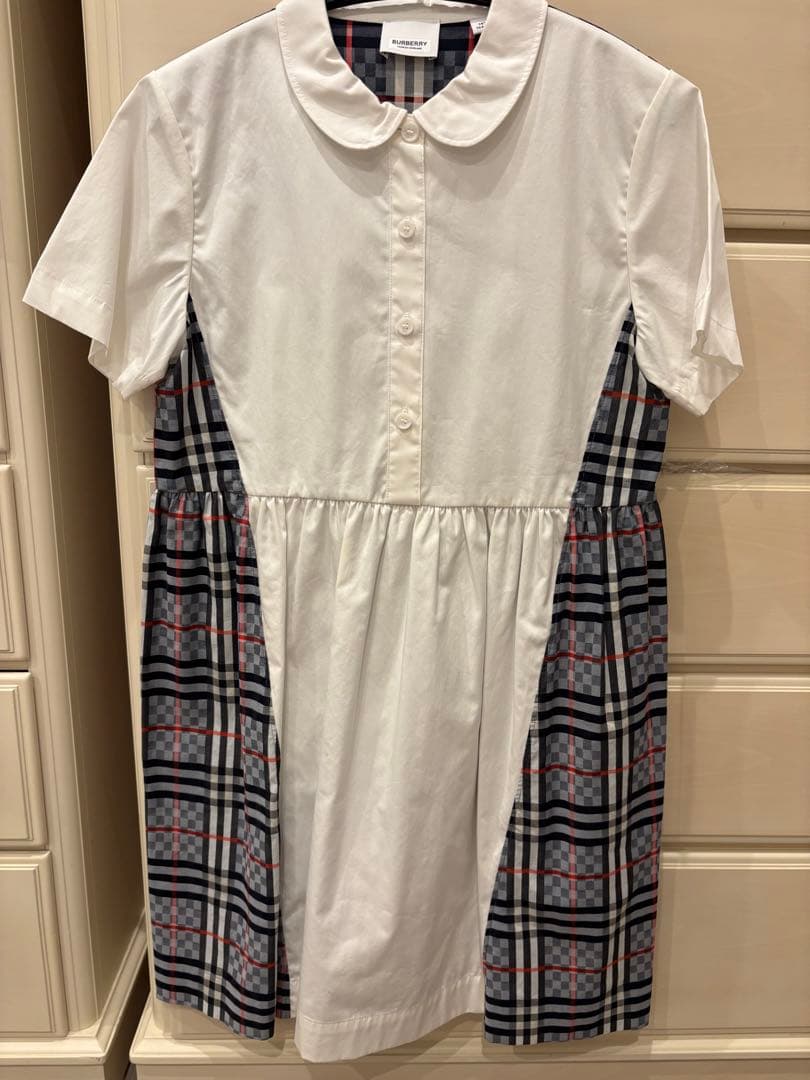 大人着用可能　バーバリー　Burberry チェック　ワンピース　14Y