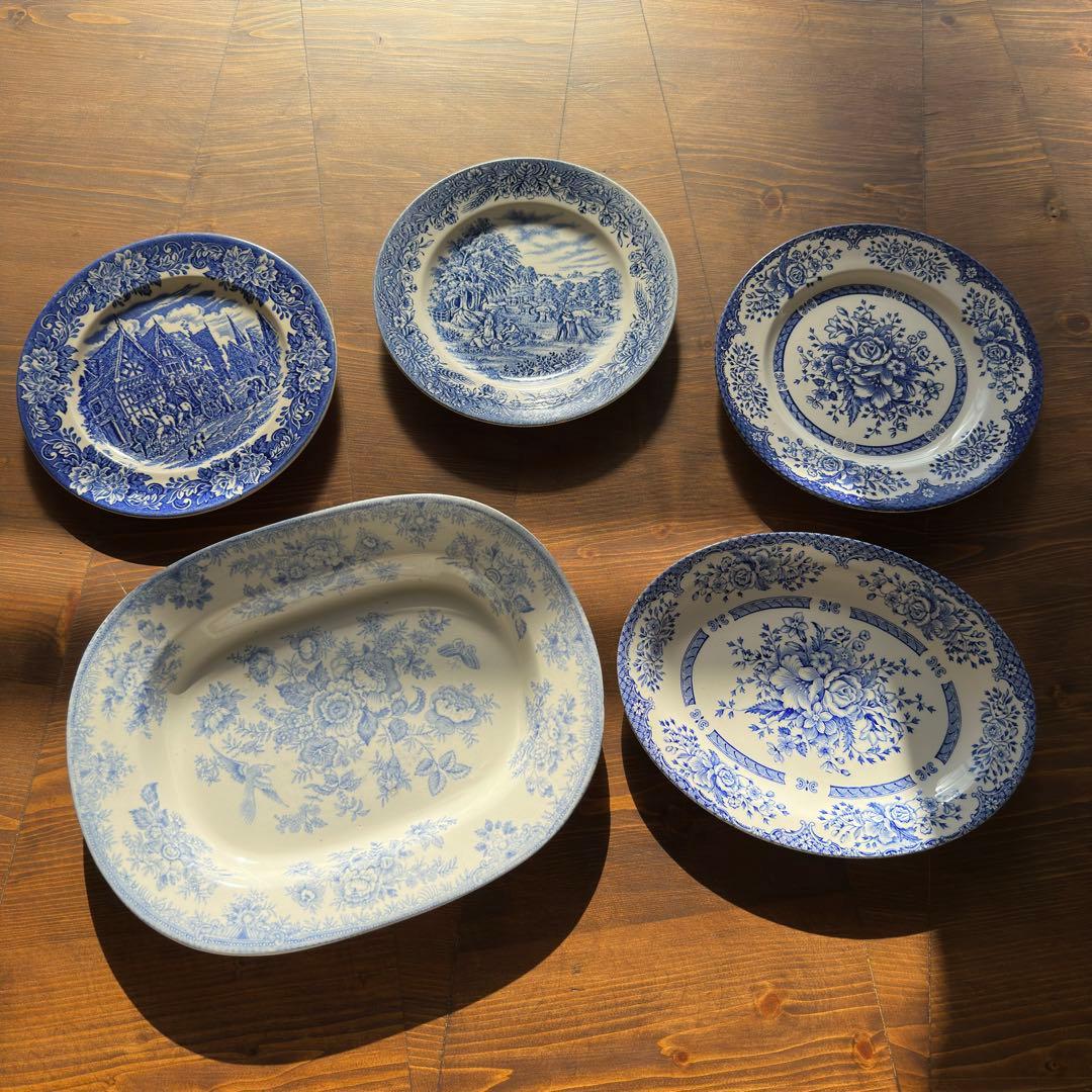 イギリス アンティーク 皿 イングリッシュアイアンストーン製