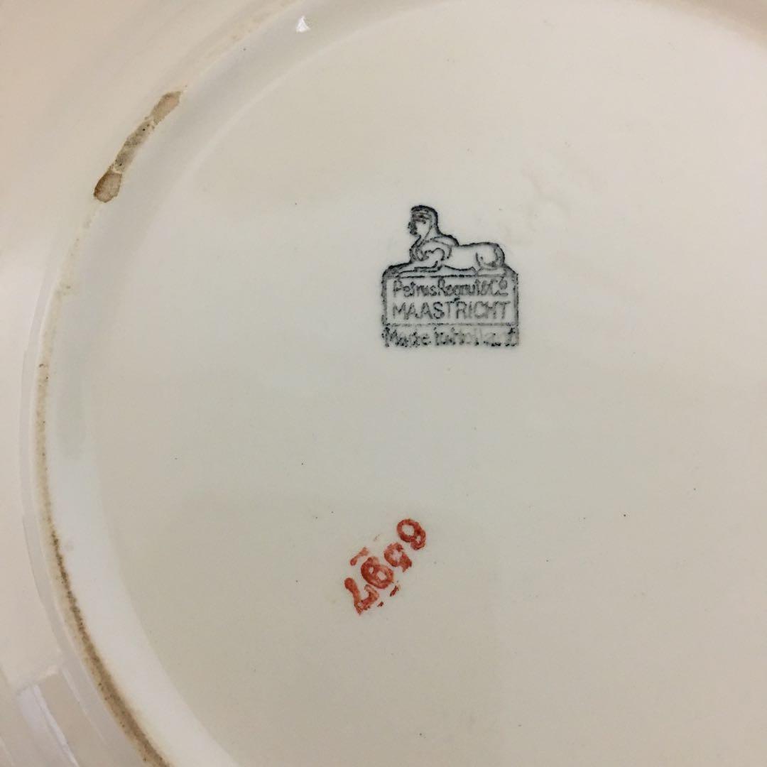 ミモザ柄のスーププレート オランダ アンティーク　マーストリヒト