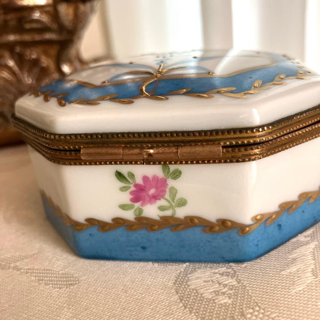 ❤️最終価格❤️ロールセリニャック　手描き　24金　リモージュボックス　小物入