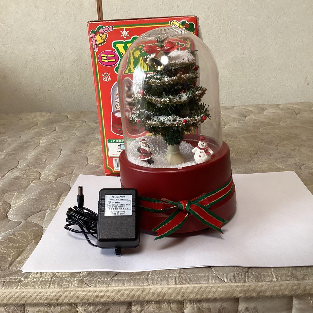 クリスマス　オルゴール付き、ホワイトＸmasツリー　AC アダプター付き