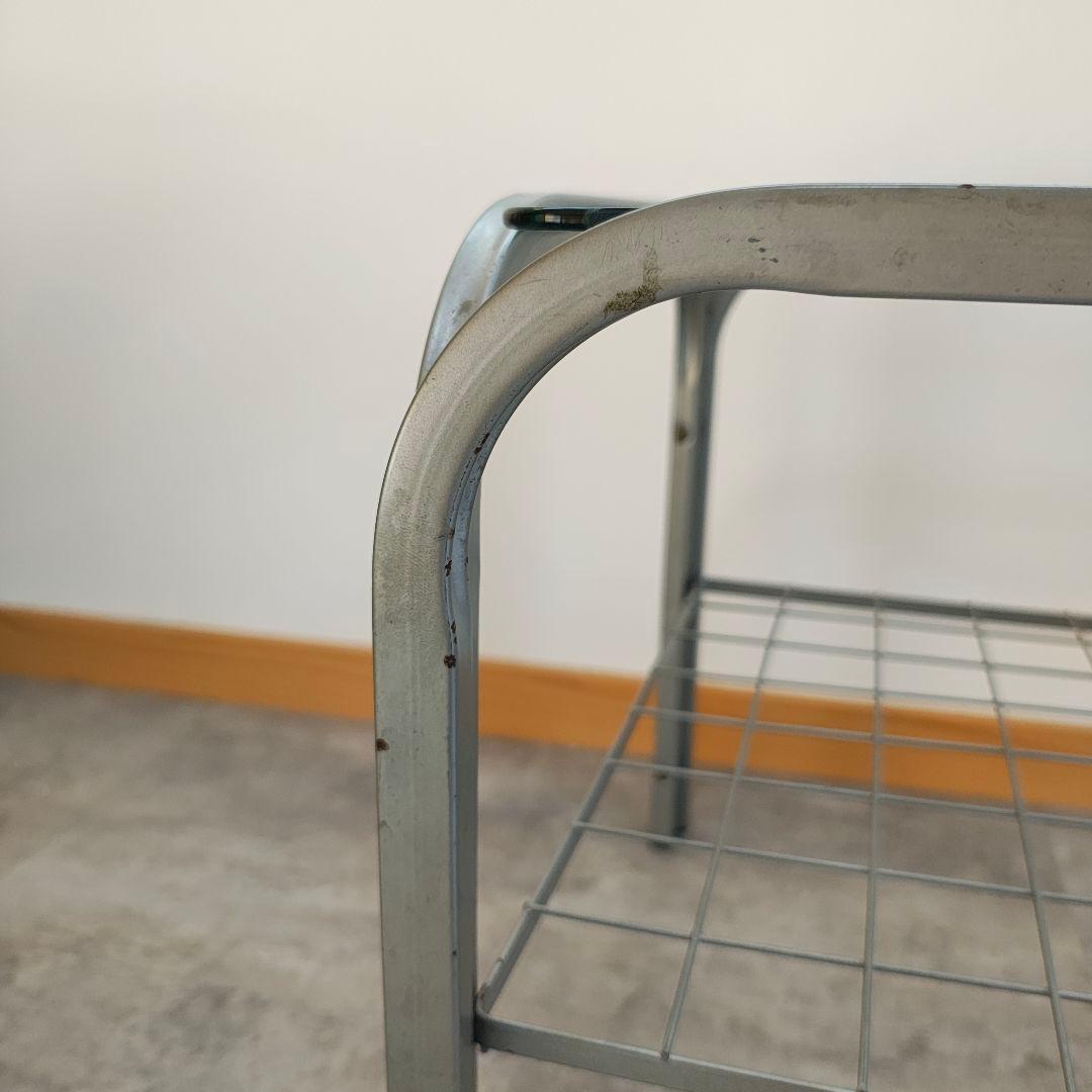 ミッドセンチュリー 昭和レトロ ガラステーブル ローテーブル アイアンフレーム