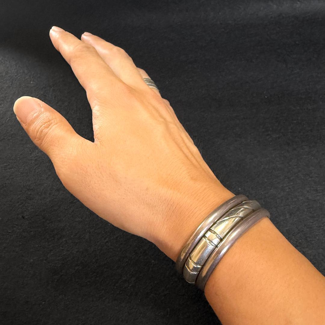 Navajo Old pawn ナバホ ヘビーバングル インディアンジュエリー