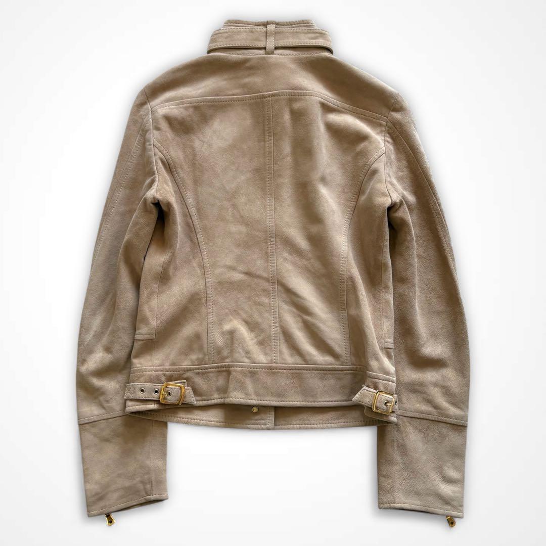 ドルチェアンドガッバーナ スウェード 裏地 レオパード レザー ライダース