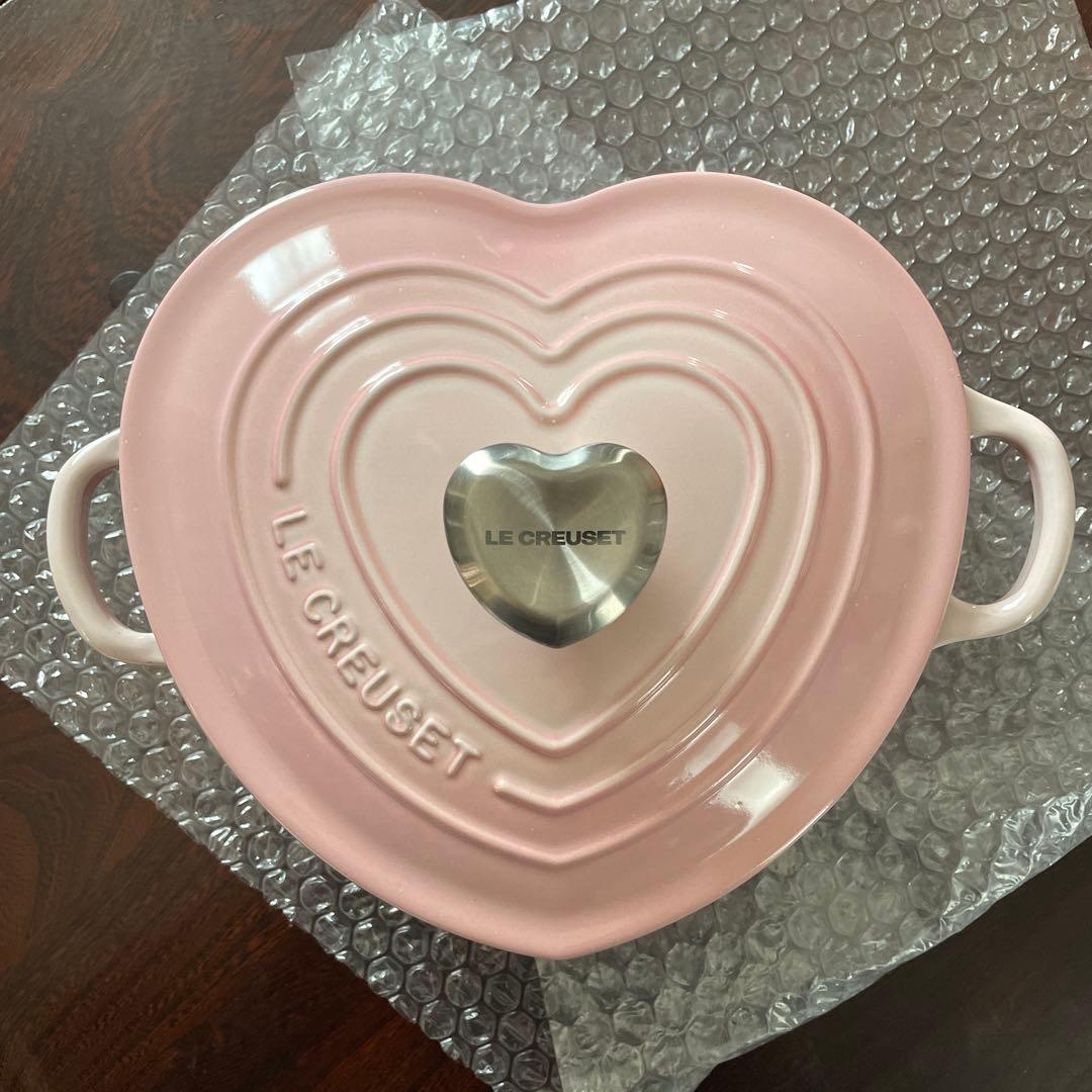 LE CREUSET ハート型▪︎ダムール ディッシュ20cm▪︎シェルピンク▪︎新品