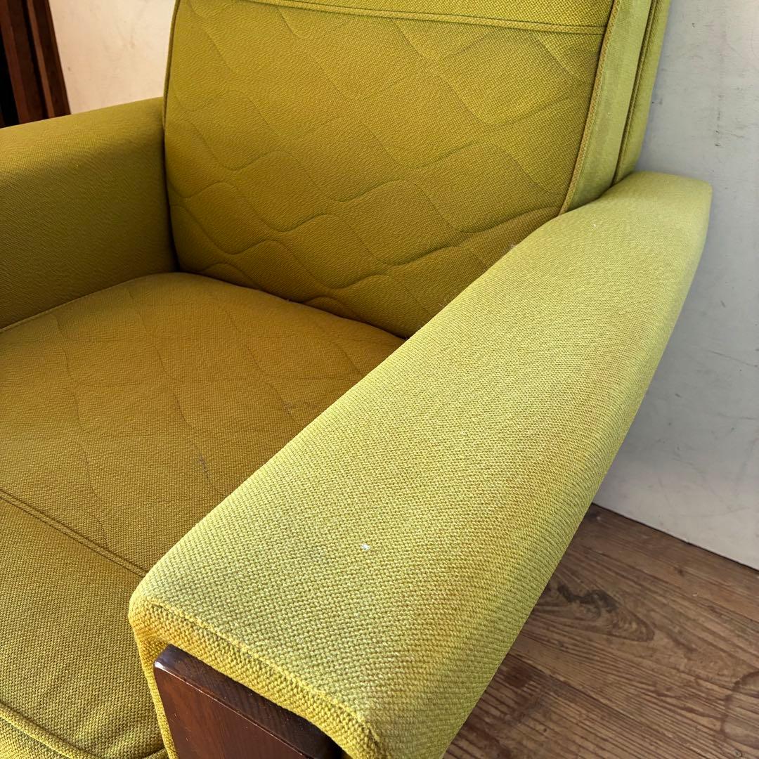 国産ヴィンテージ レトロ ミッドセンチュリー 1人掛けソファ ①
