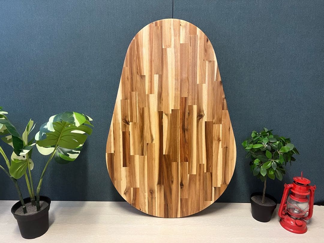 【送料無料】 ローテーブル だるま形 90cm 60cm アカシア 折りたたみ脚