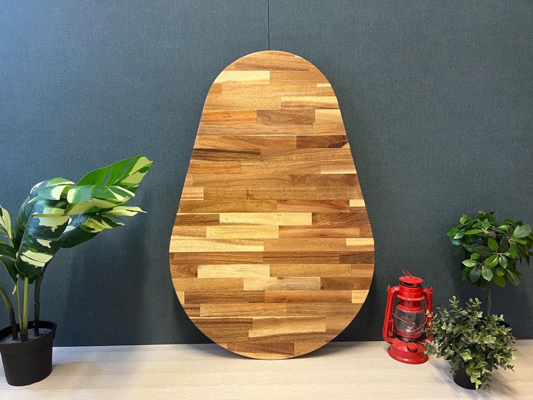 【送料無料】 ローテーブル だるま形 90cm 60cm アカシア 折りたたみ脚