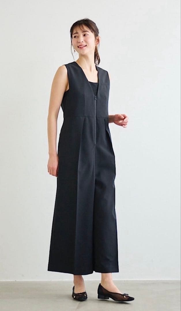 【美品】Oggiコラボ フロントファスナーオールインワン／LOUNIE