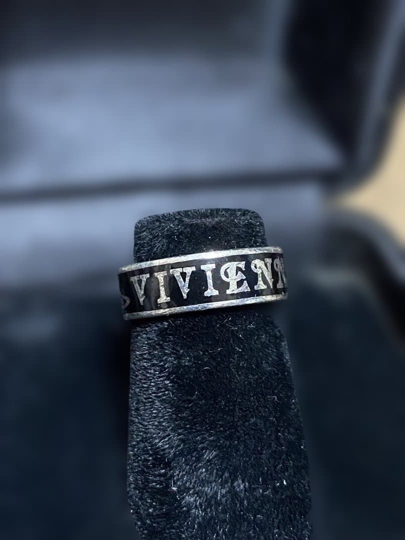 ヴィヴィアンウエストウッド　コンジットストリートリング　XS 約10号　ブラック