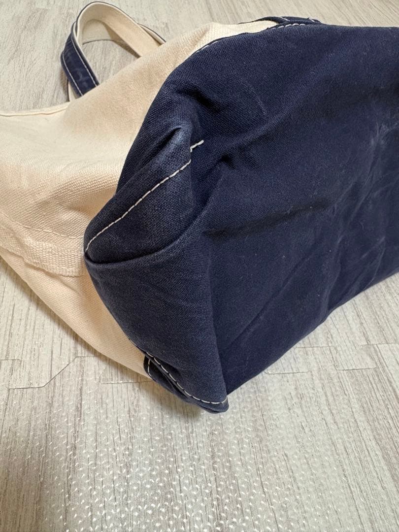 L.L.BEAN トートバッグ　ネイビー Boat and Tote USA製