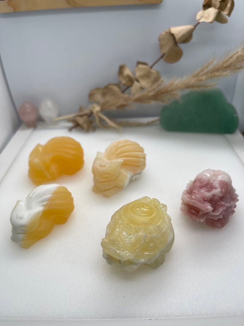 ポンポン様9【2015】多ハート乗せ龍亀 ピンクオパール