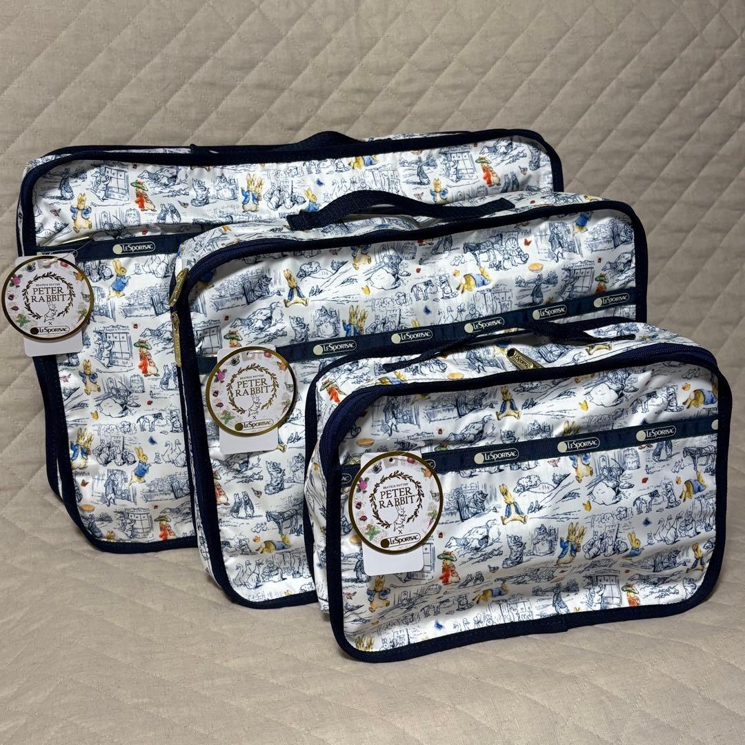 レスポートサック　ピーターラビット　トラベルパッキングポーチ　L・M・S