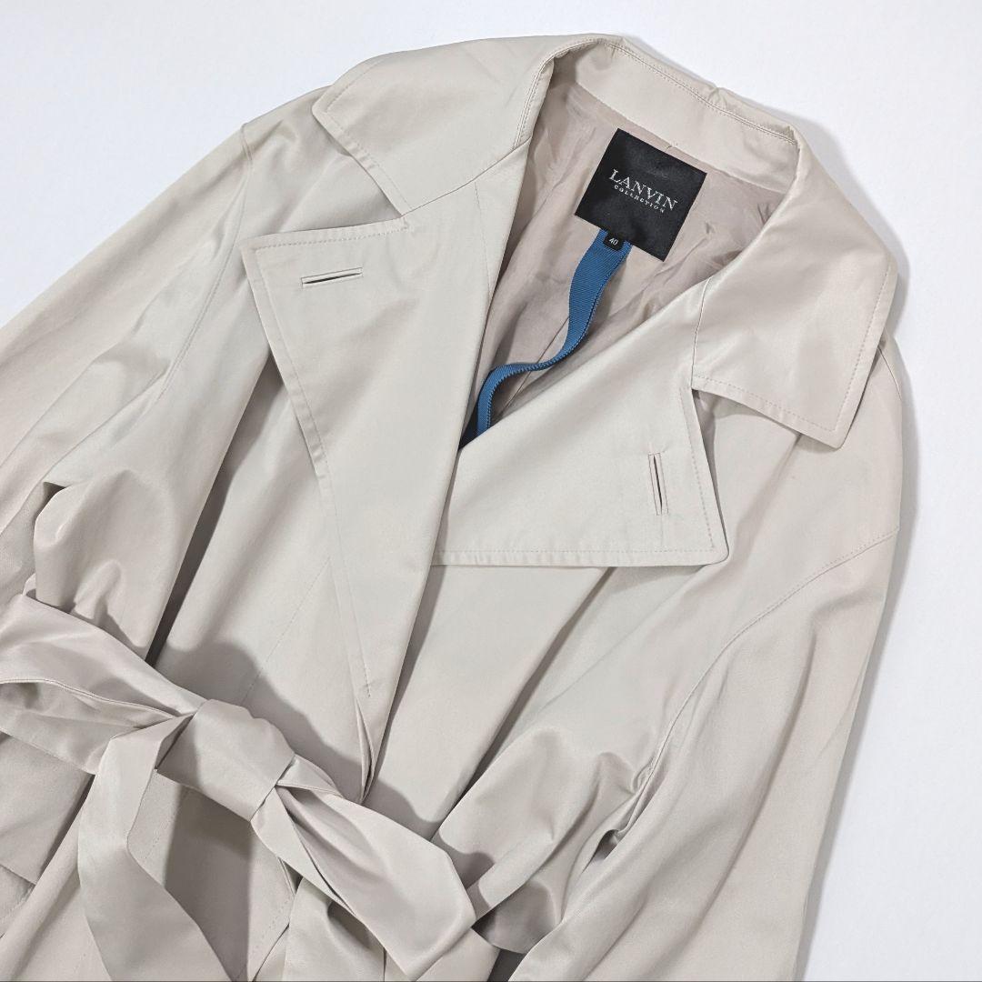 極美品 LANVIN COLLECTION ウエストリボンコート 40 L相当