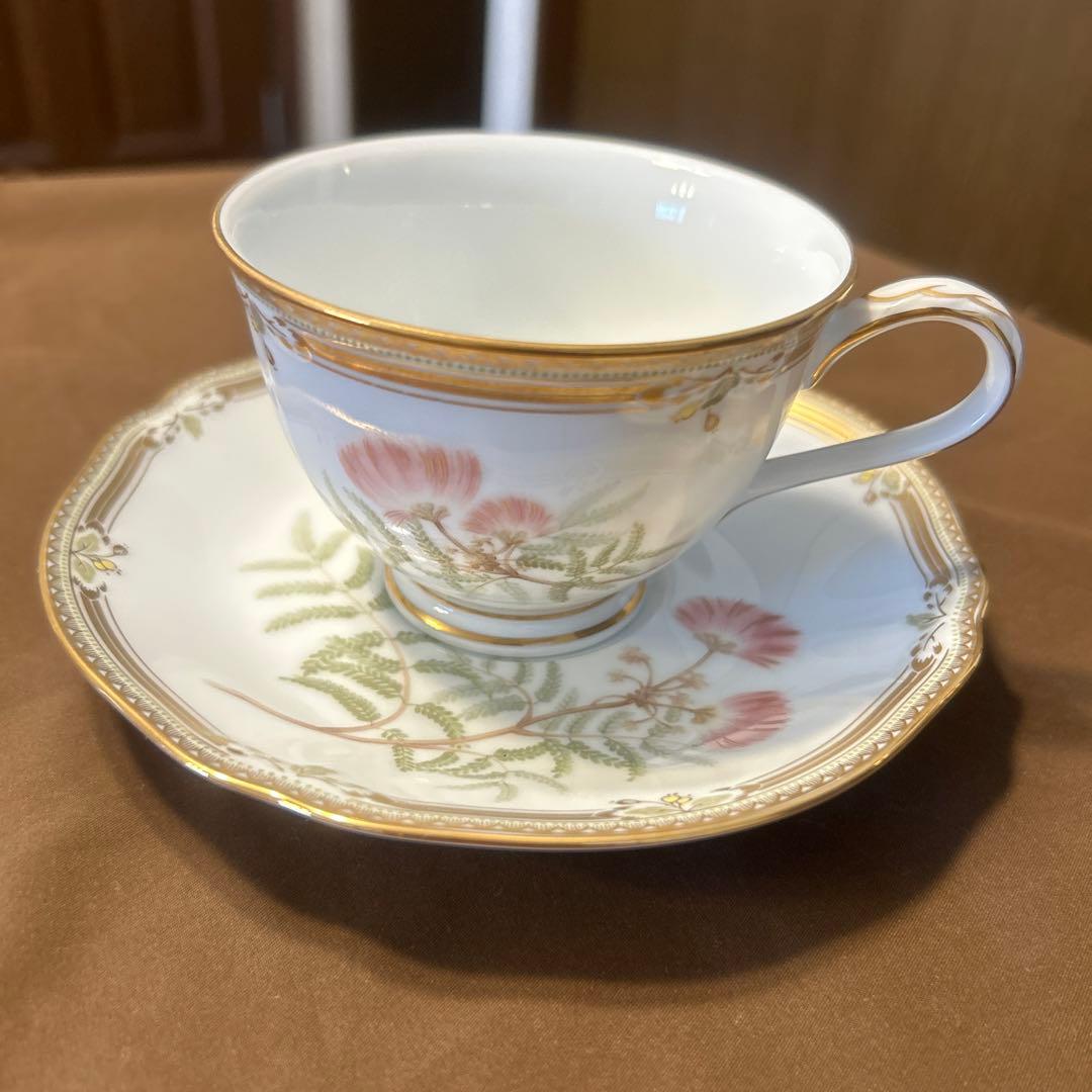 Noritake ノリタケ　ガラコンテッサ カップ&ソーサー ケーキ皿　5客