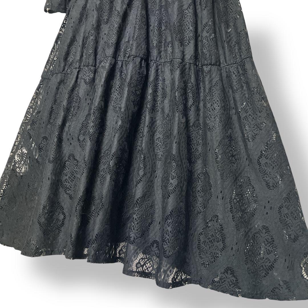 【美品】Ameri アメリ LACE SHIRRING DRESS