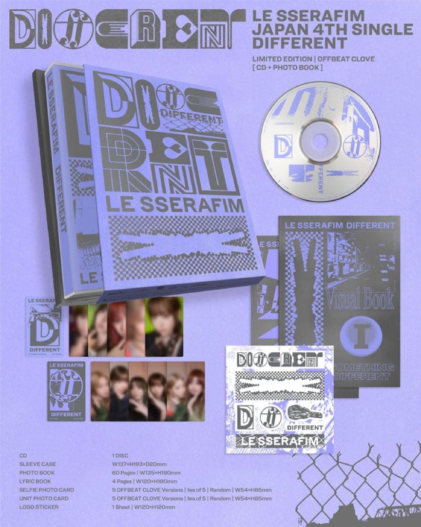 lesserafim DIFFERENT 全体個人ジャケ写セット特典付き