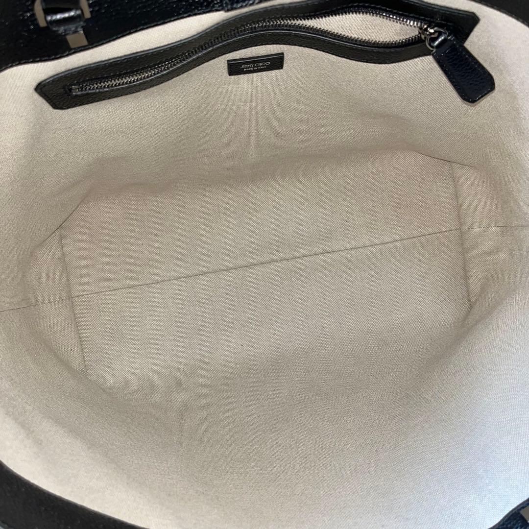 ジミーチュウ　トートバッグ　マーリ　レザー　黒　ブラック　肩掛け　ユニセックス