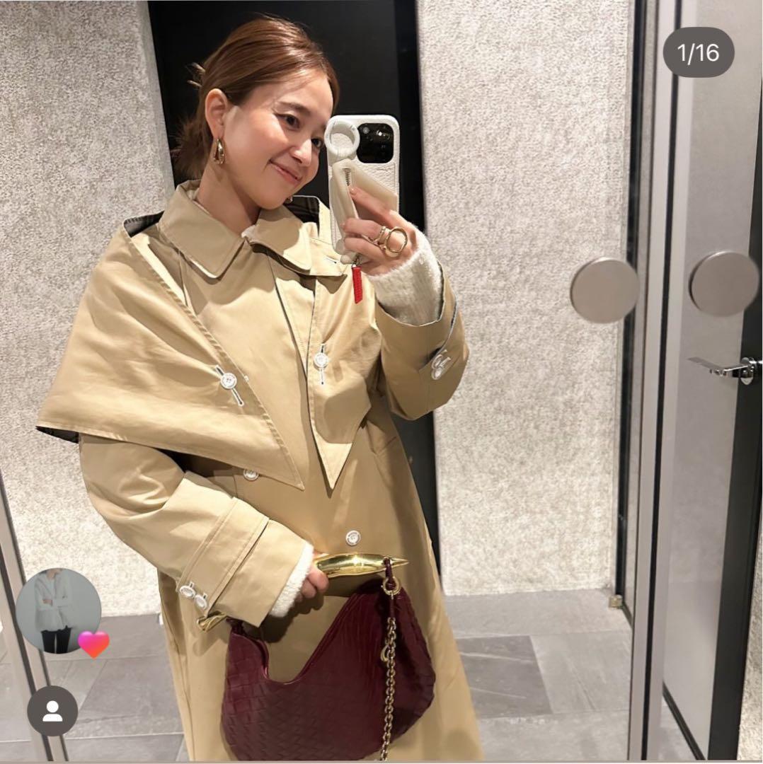 【1/18迄値下げ✦新品未使用】shiroconリリベットトレンチコート