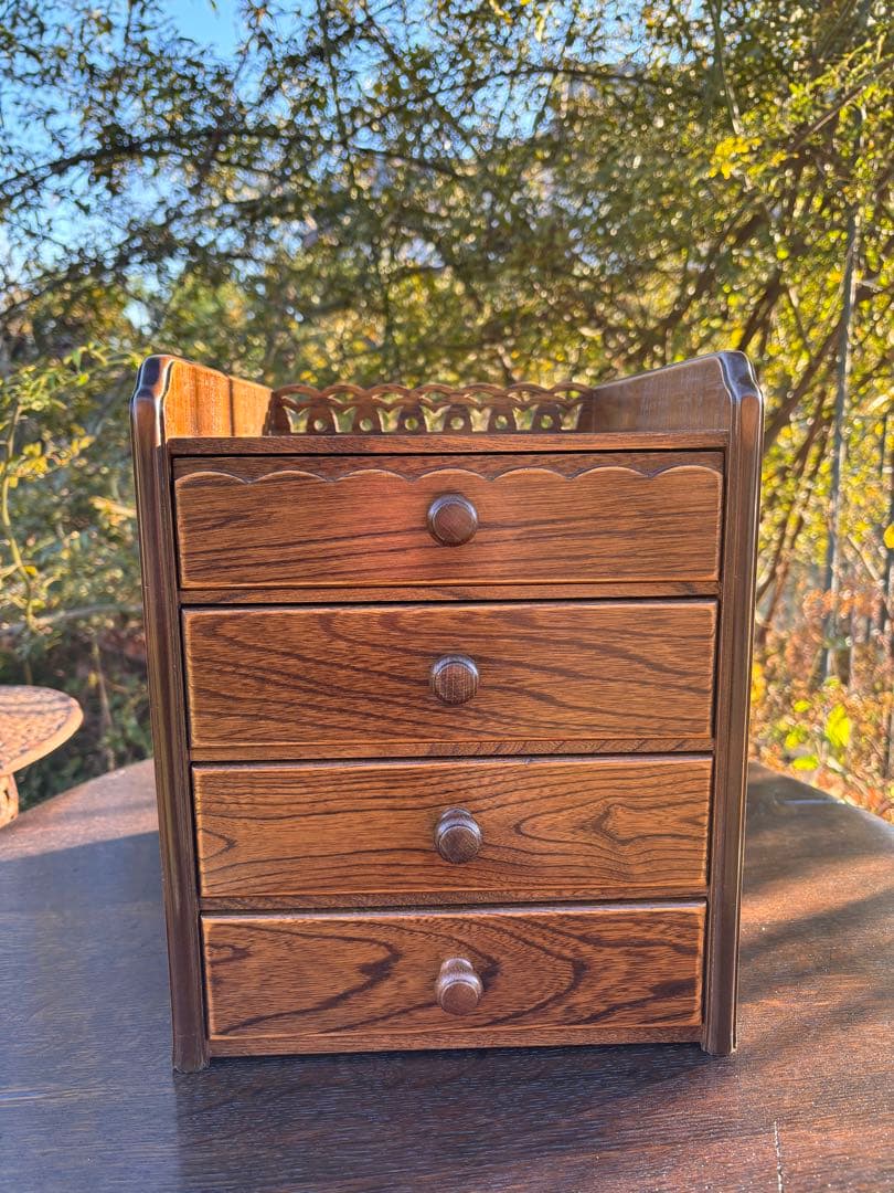 【難あり】パリの雑貨屋 4段 ミニチェスト 卓上 小物入れ 小引き出し