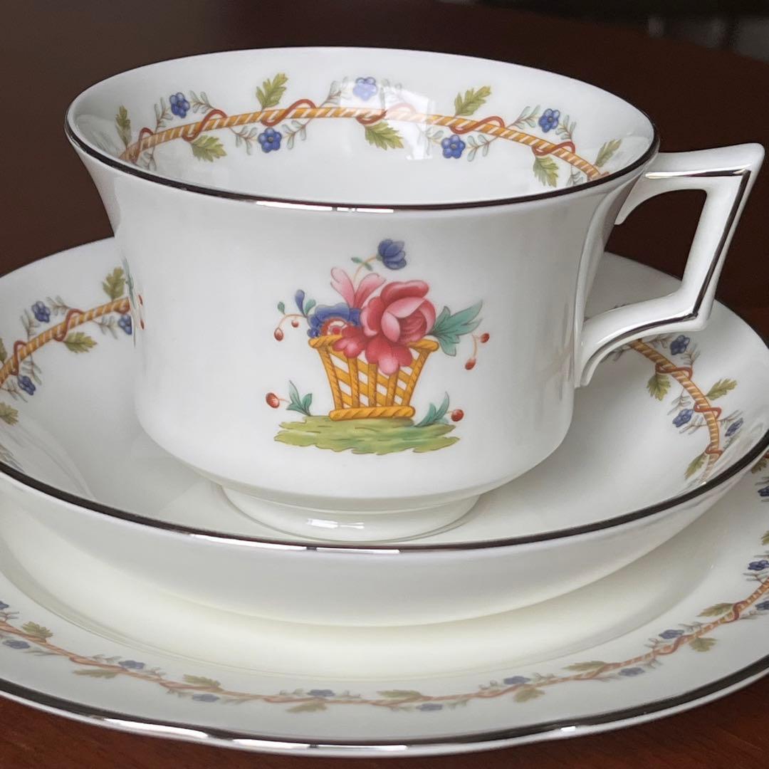 【レア美品】ウェッジウッド★オルレアン★トリオ