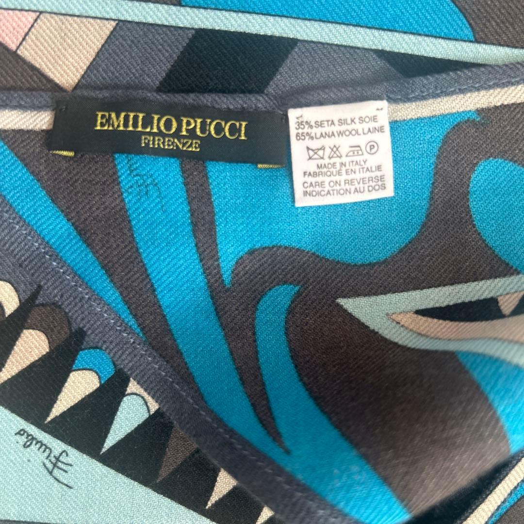 未使用　EMILIO PUCCI ウール×シルクロングスカーフ