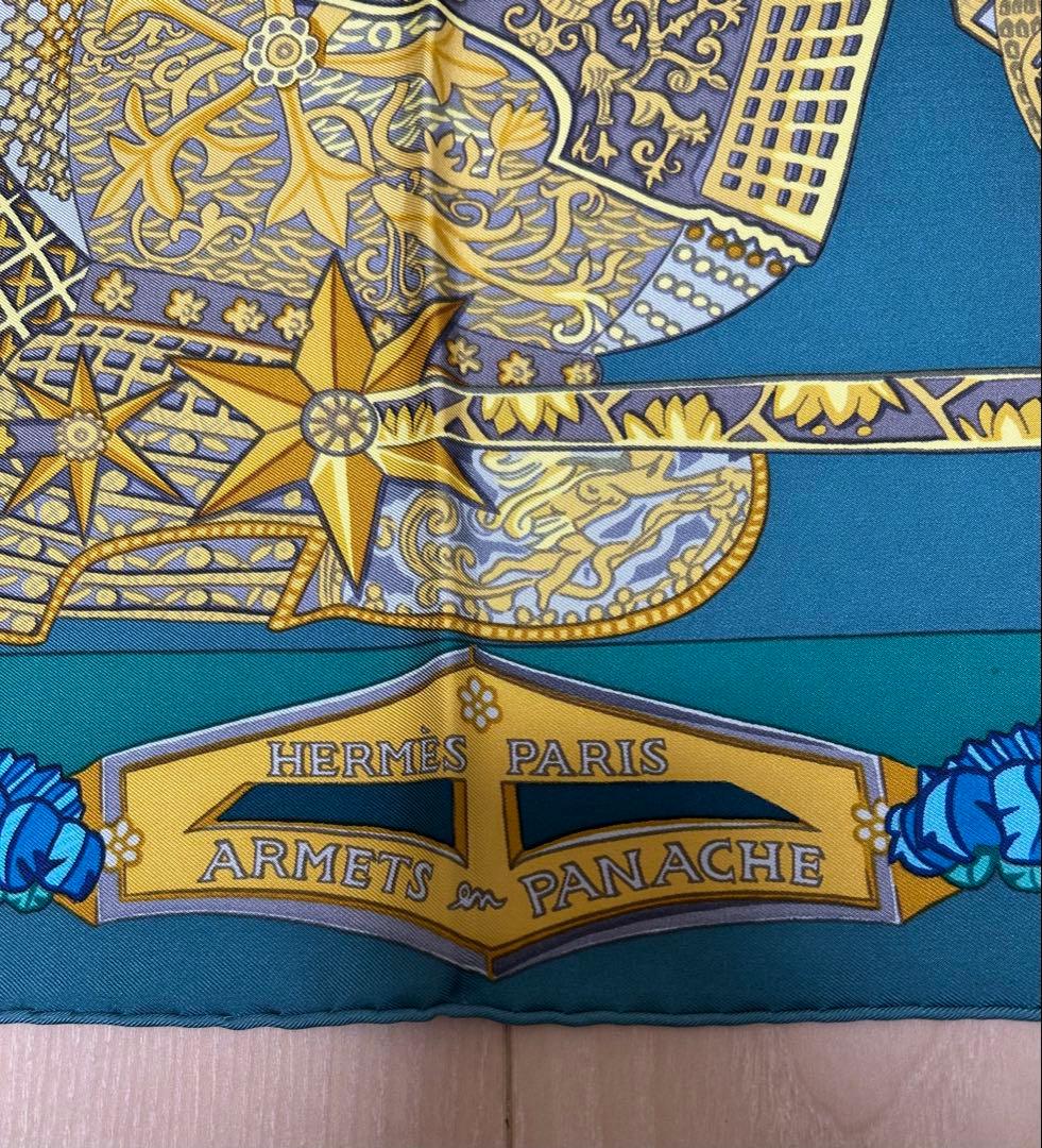 B*M様 HERMES カレ90 enPANACHE 羽飾りの兜(最終価格)