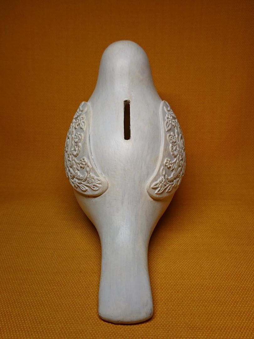 トリ　鳥　ハト　貯金箱　オブジェ　置物　インテリア　工芸品　美術品　A2678