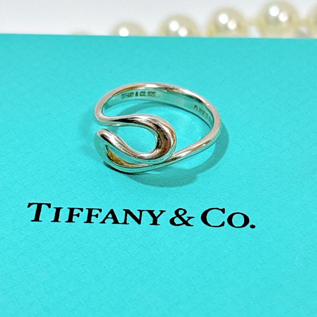 【13号】Tiffany オープンウェーブリング　シルバー