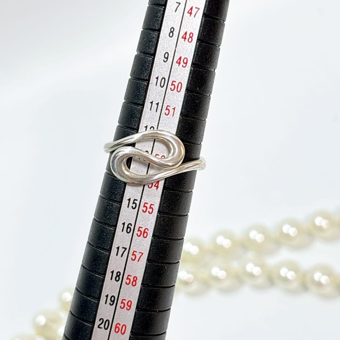 【13号】Tiffany オープンウェーブリング　シルバー