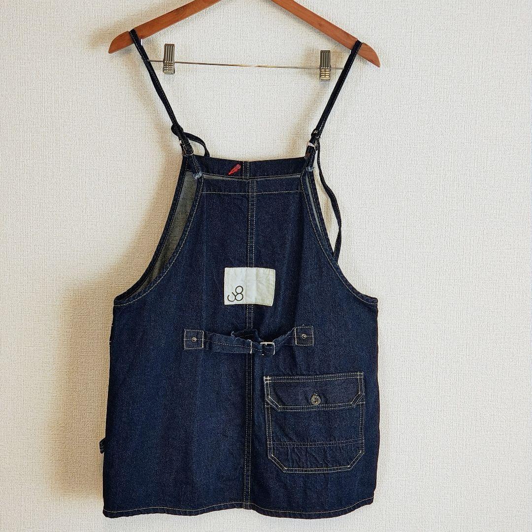 美品 Johnbull ジョンブル デニム ミニサロペット スカート エプロン