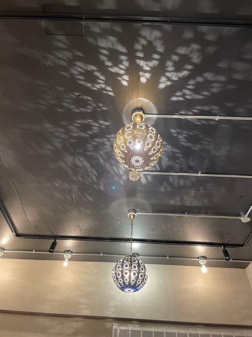 真鍮　モロッコランプ　シルバー