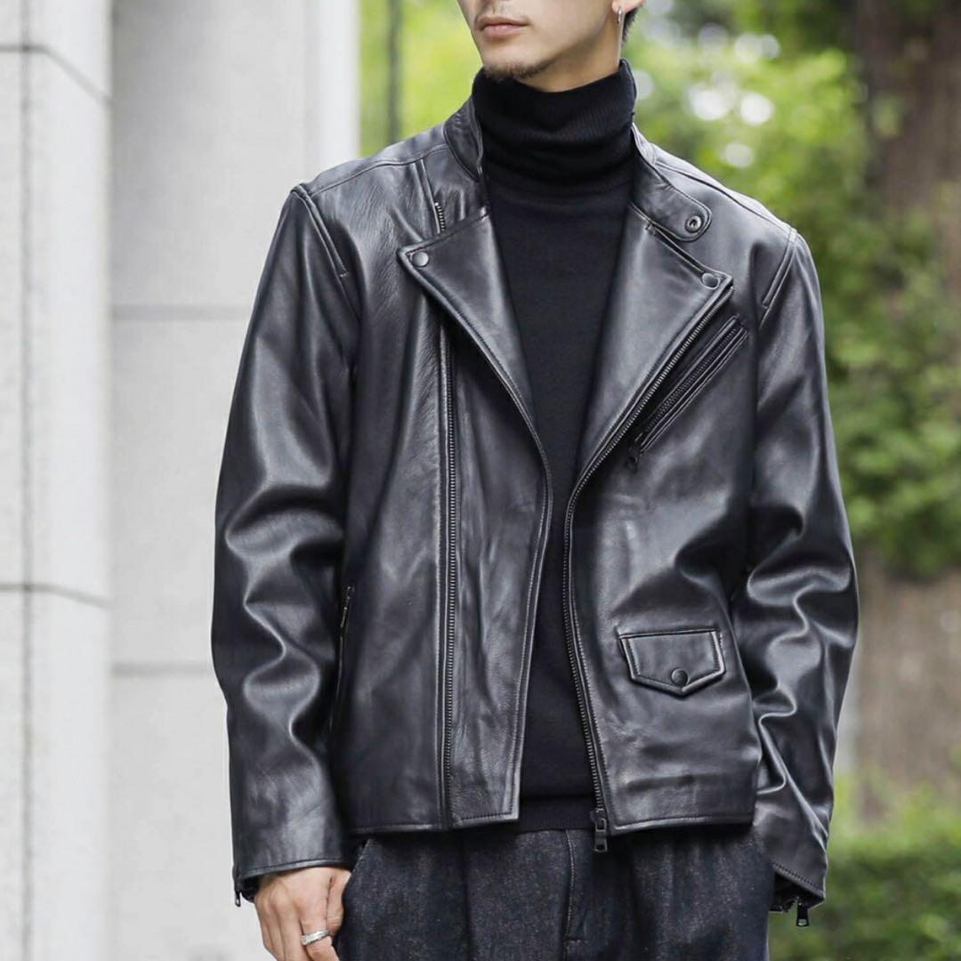 LondonDenim ロンドンデニム ダブルライダース ブラック 羊革 M