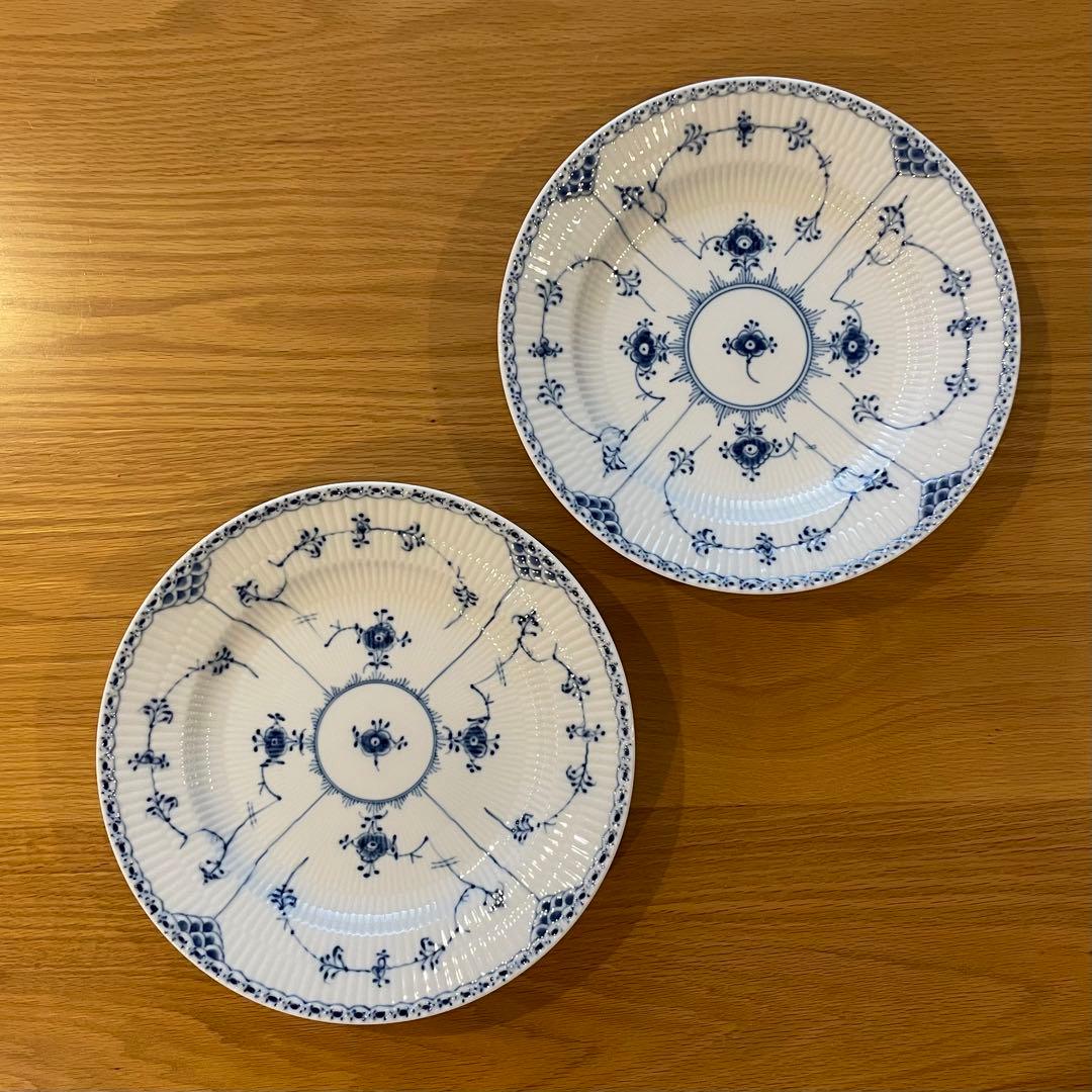 ロイヤルコペンハーゲン　ブルーフルーテッド　ハーフレース　プレート 26cm