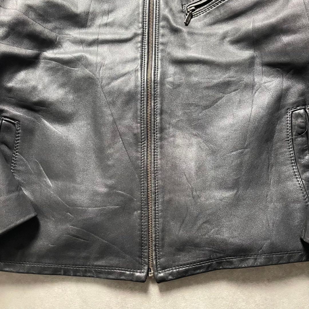 Shotavintageシングルライダースブラック黒スポーツジャケット革ジ