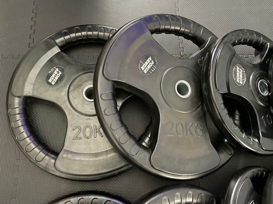 バーベルオールラバープレート 20kg ② パワーアーマー IROTEC