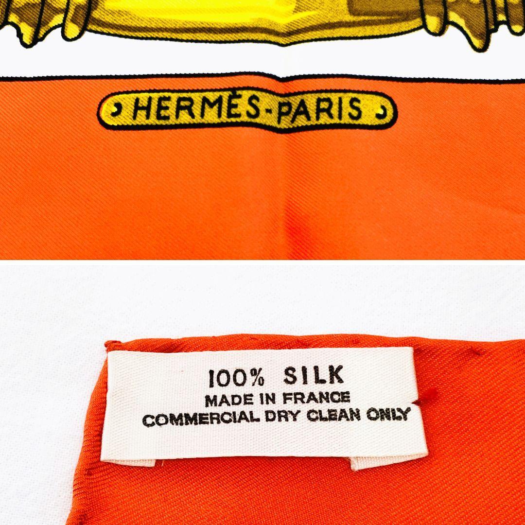 HERMES エルメス カレ90 大統領の馬具 スカーフ タグあり