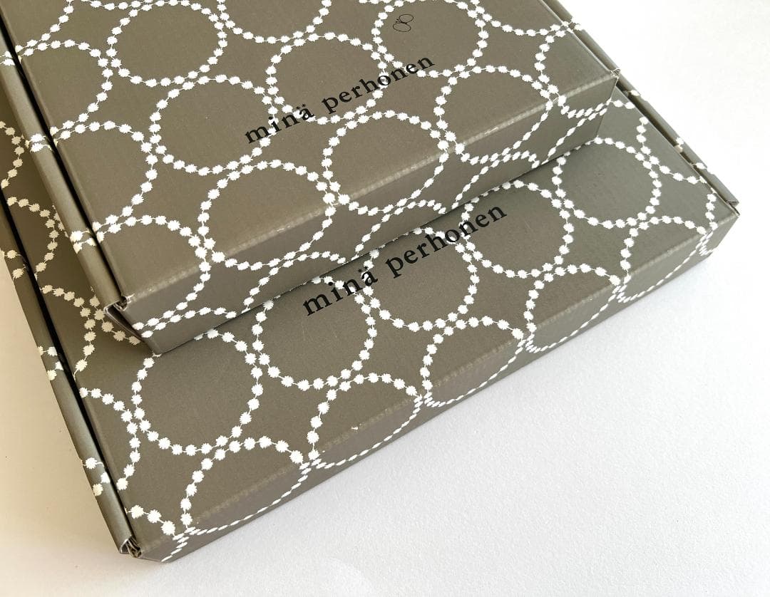 【大・小セット】ミナペルホネン 皿 タンバリン ライトブルー プレート