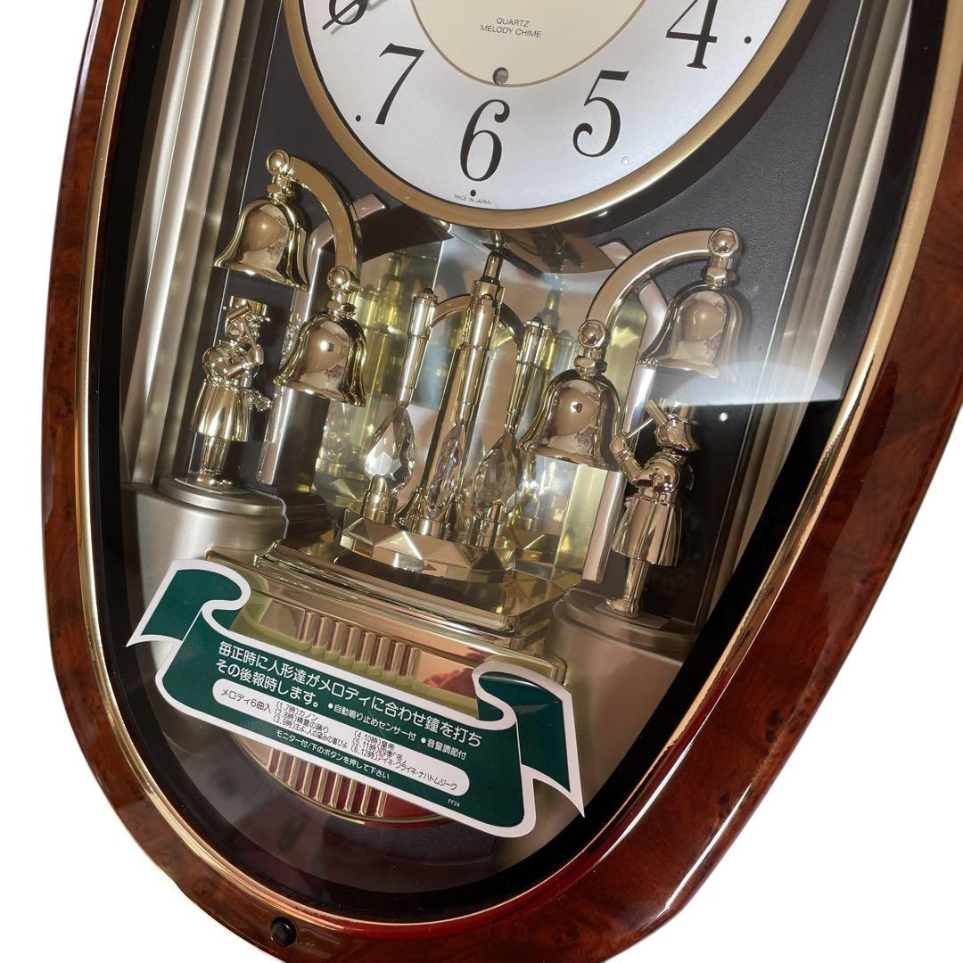 未使用品　RHYTHM リズム時計 スモールワールド 4MH740 からくり時計