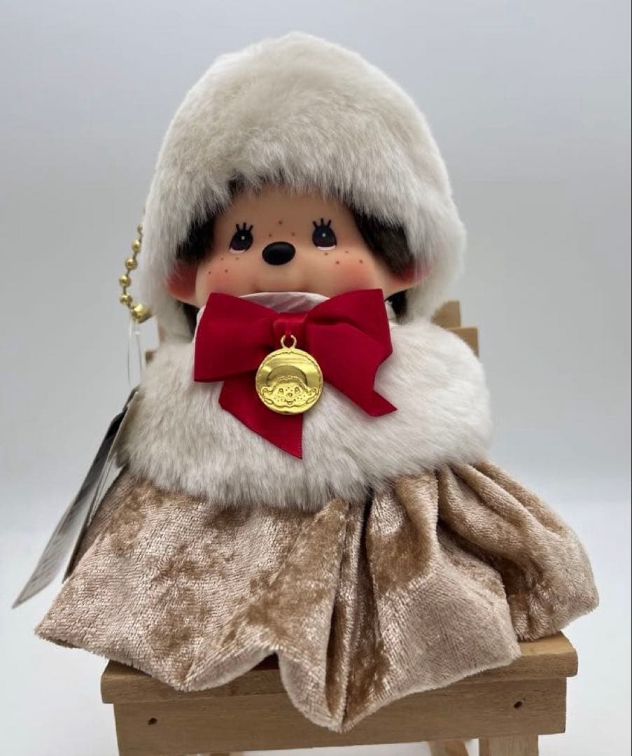 レア！タグ付き！monchhichi ファー　モンチッチ　S マスコット